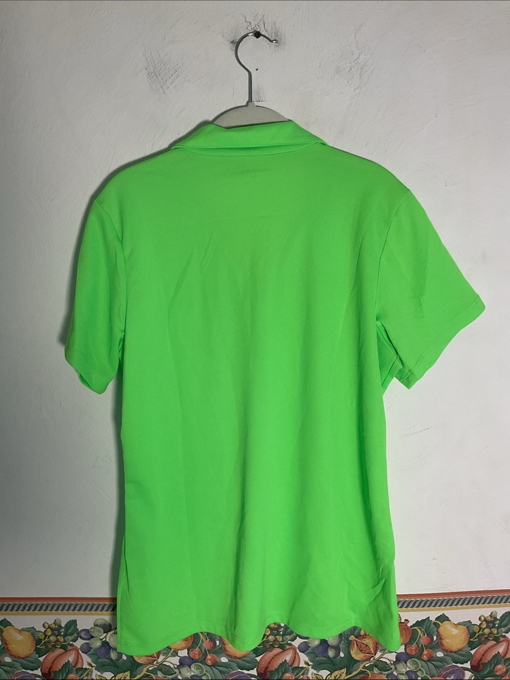 Sport-Tek Lime Micropique Sport Wick Open Placket Polo Shirt Size L Ladies - Picture 4 of 8